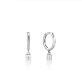 Padlock huggie hoop earrings / Ania Haie